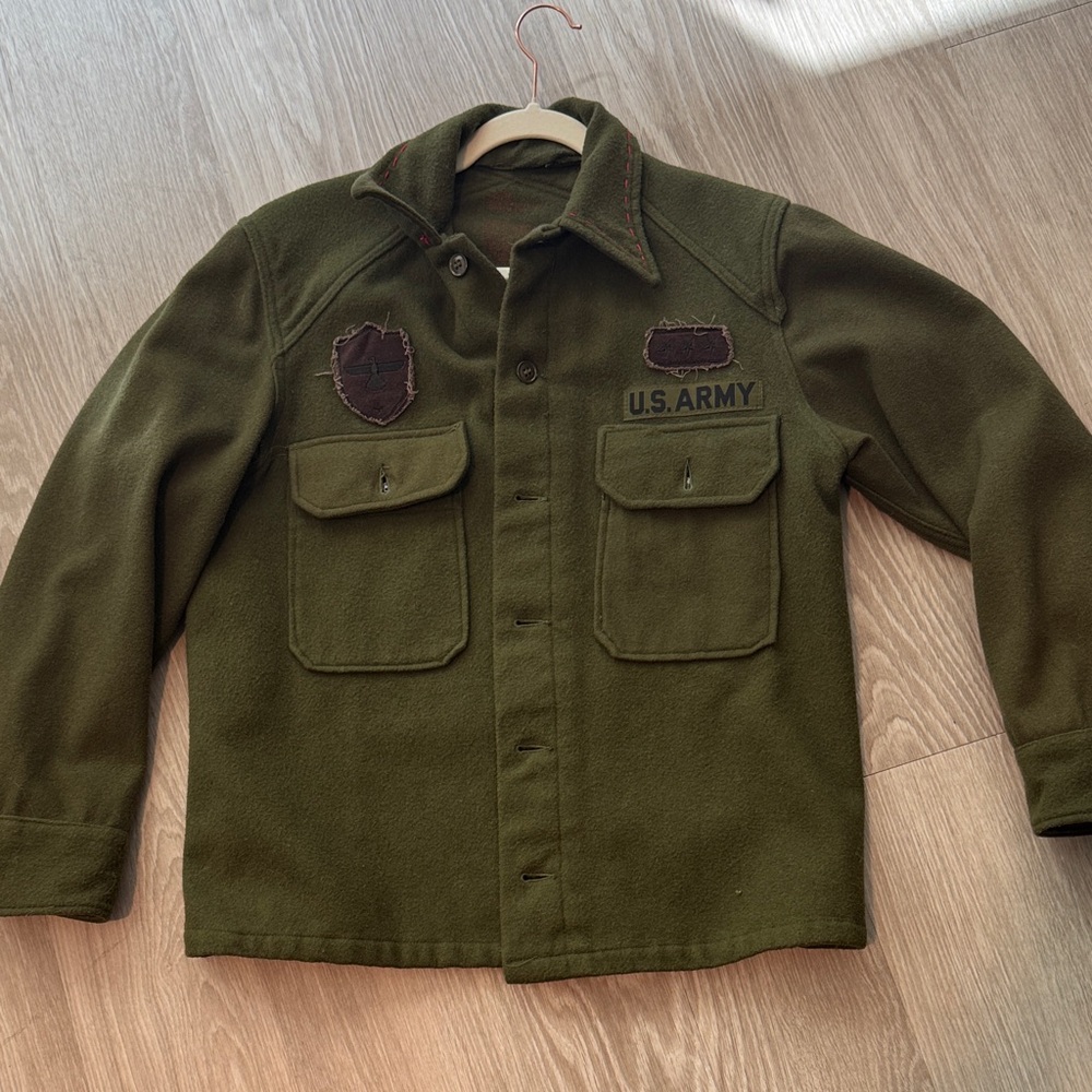 🪖🌲 Made in Jackson Hole U.S. Army Wool Shirt Jacket – Olive Green 🌲🪖